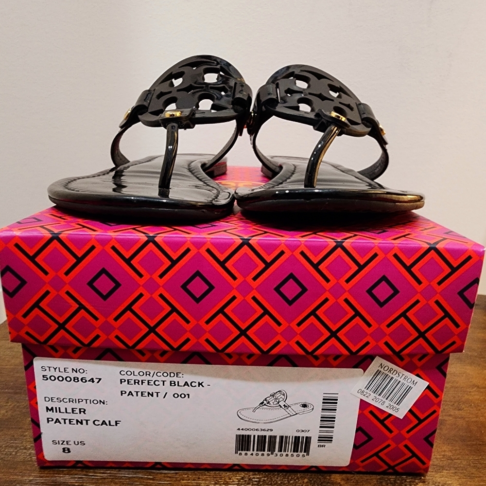 Tory Burch Miller patent sandals